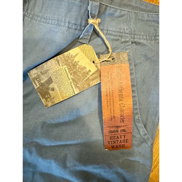 Iron Co. NWT mens size 44 cotton unique authentic Character blue shorts - Picture 4 of 4